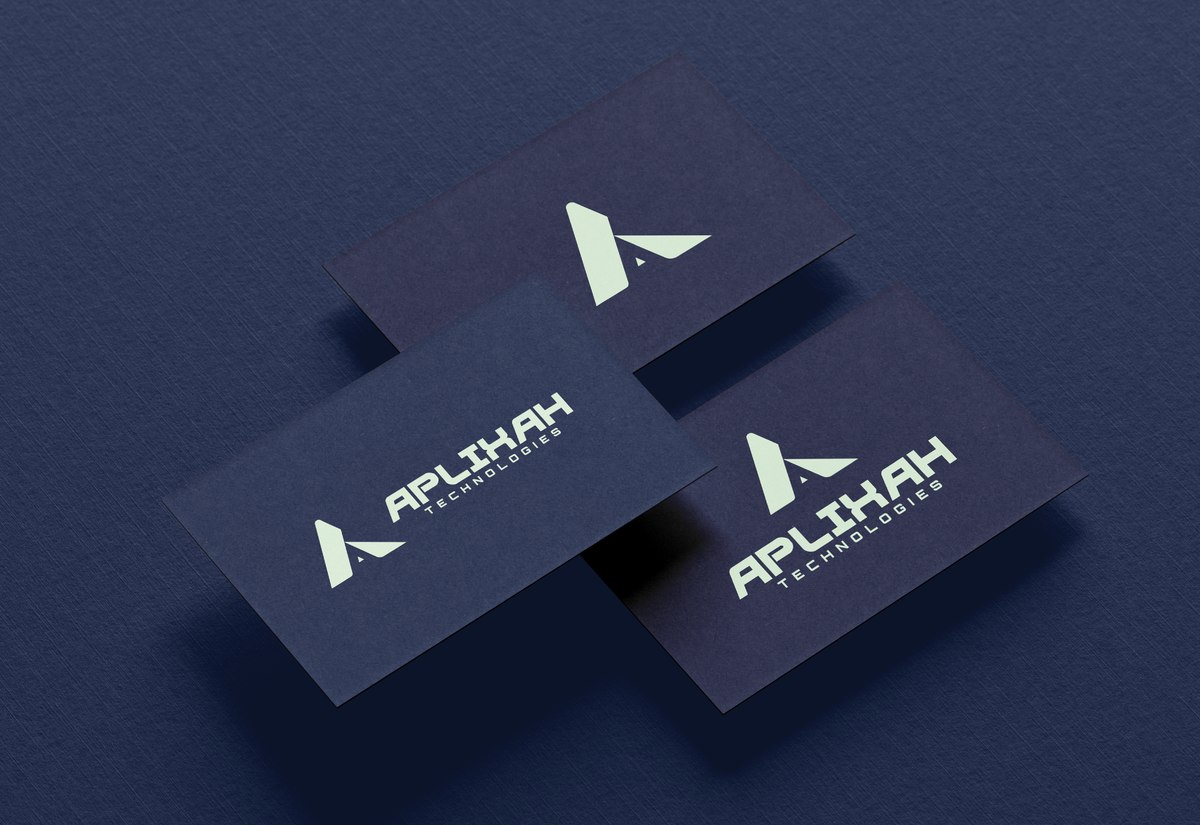 Aplixah Technologies business card mockup