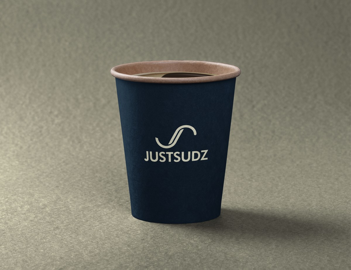 Justsudz branded coffee cup