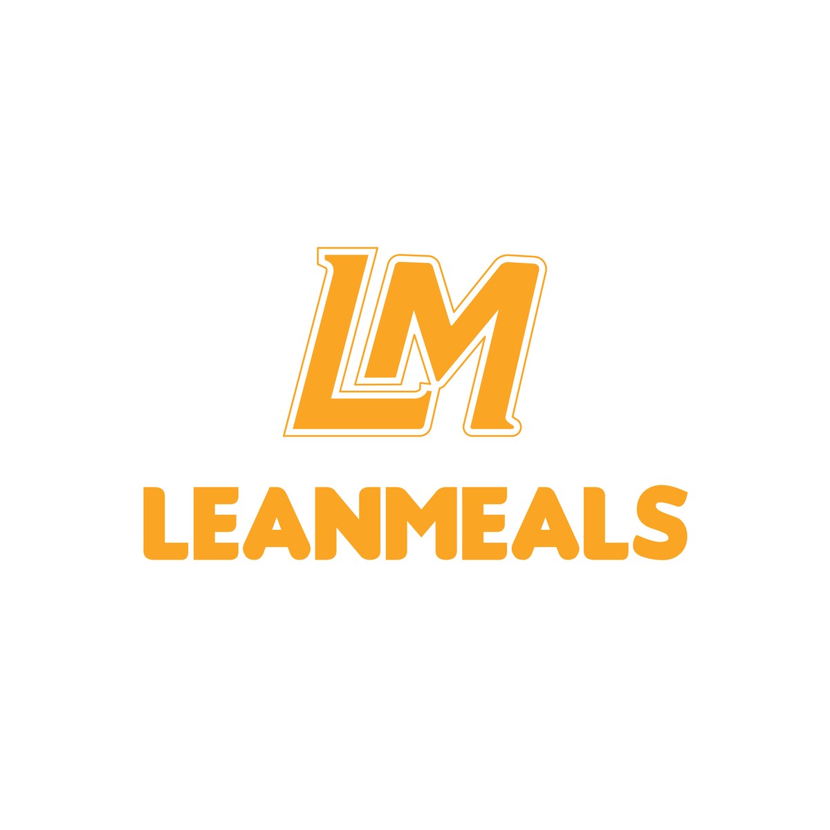 LeanMeals logo in orange gold