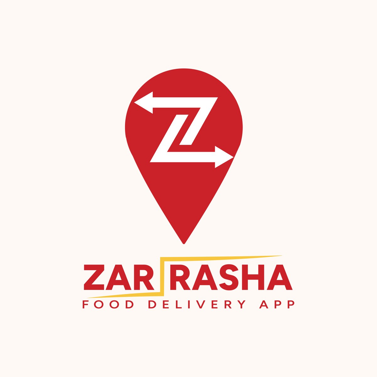 Zar Rasha logo lockup on cream background